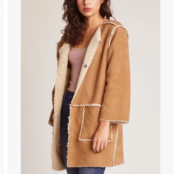 BB Dakota Reversible Faux Shearling/Suede Car Coat - Picture 5 of 11